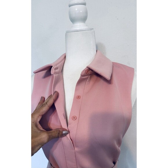 Badgley Mischka Size 2 Peony Sheath Dress Collared Lined Career Old Money - Picture 3 of 15